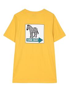 PS Paul Smith One Way Zebra Print T-shirt - Geel