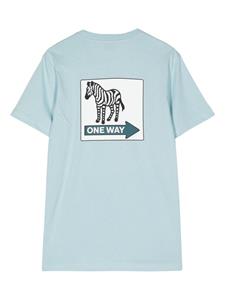 PS Paul Smith One Way Zebra Print T-shirt - Blauw
