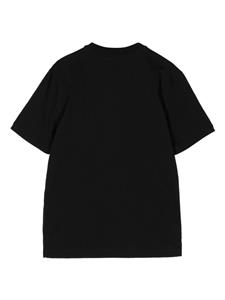 PS Paul Smith logo-embroidered organic cotton T-shirt - Zwart