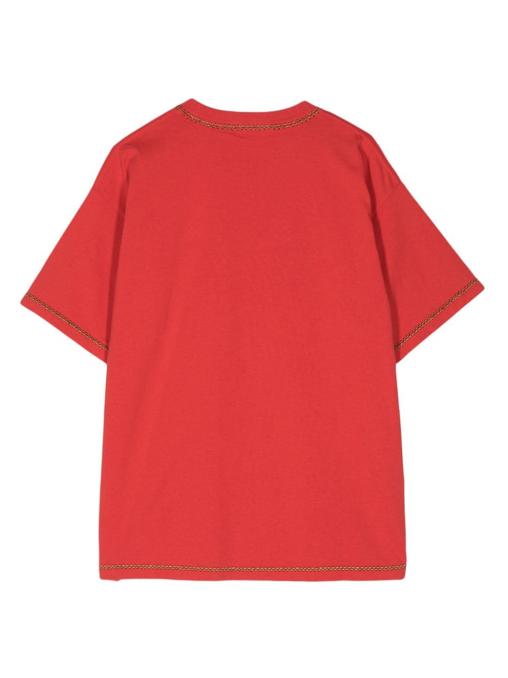 BODE embroidered organic-cotton T-shirt - Rood