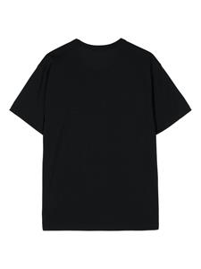 Comme des Garçons Homme Plus leaf-appliqué crew-neck T-shirt - Zwart