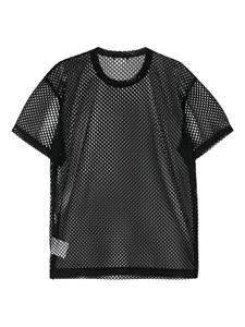 Comme des Garçons Homme Plus crew-neck mesh T-shirt - Zwart