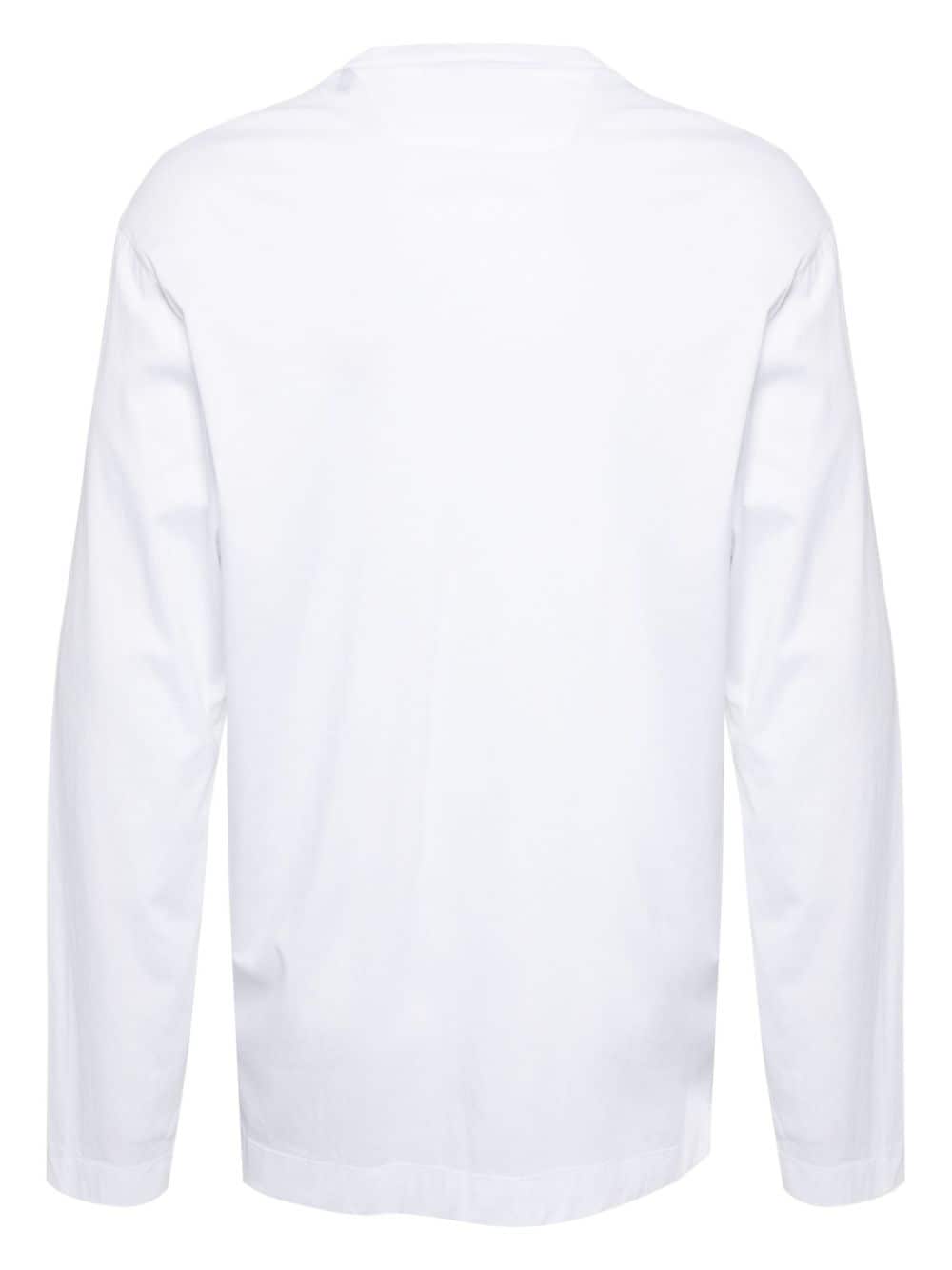 Zegna long-sleeve cotton T-shirt - Wit