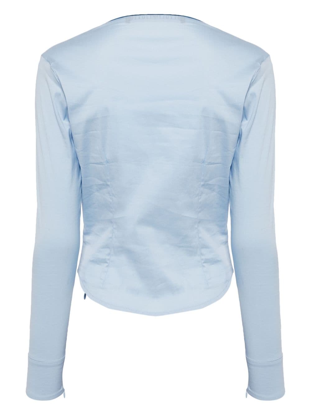 Ottolinger Asymmetrische blouse met logo - Blauw