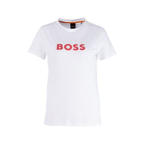 Boss Orange T-shirt C_Elogo Premium damesmode met contrasterende gekleurde boss print