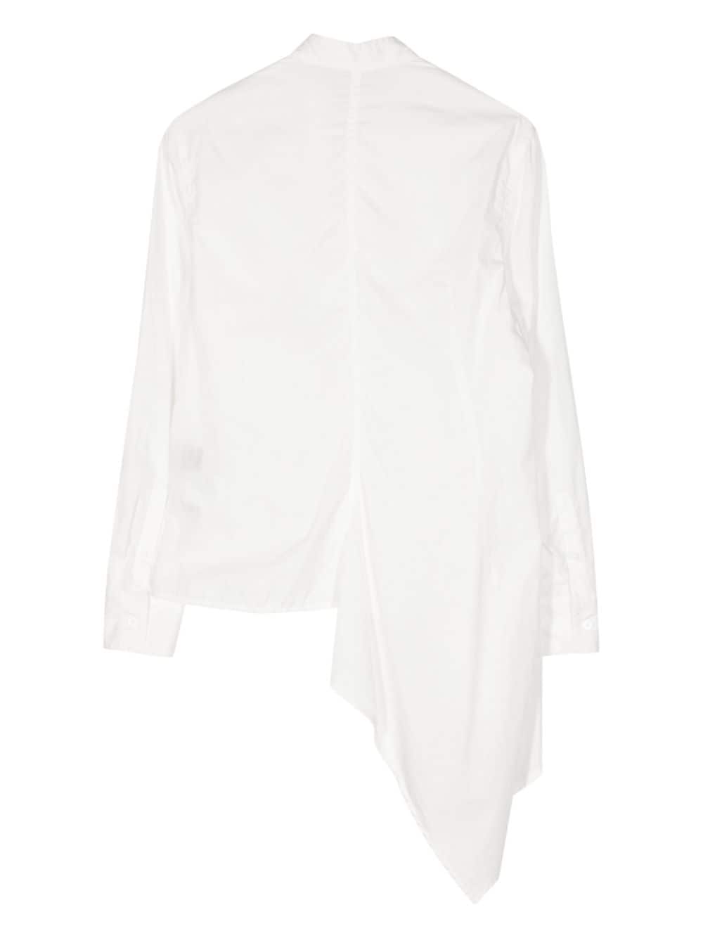 Yohji Yamamoto asymmetric cotton shirt - Wit