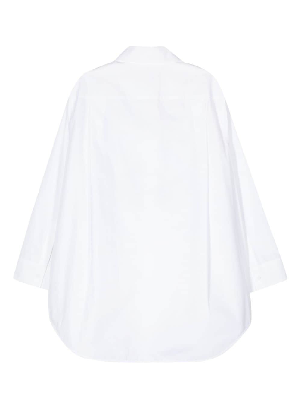 Jil Sander oversized-collar poplin shirt - Wit