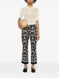 'S Max Mara Egeo geometric-print straight trousers - Beige