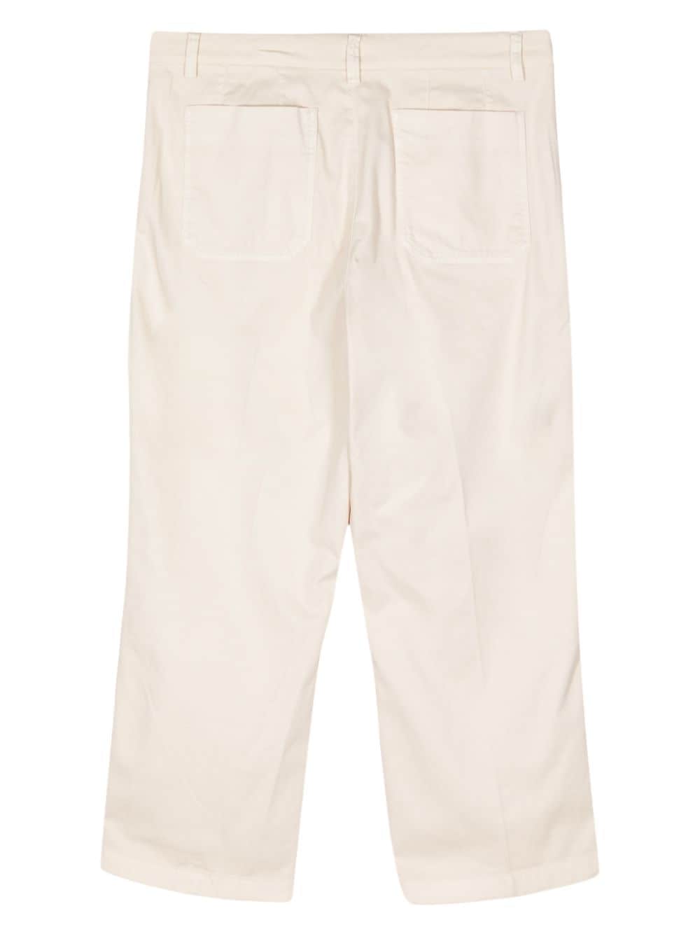 Nº21 straight-leg cotton trousers - Beige