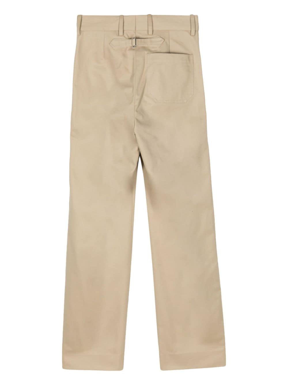 BODE high-rise straight-leg cotton trousers - Beige
