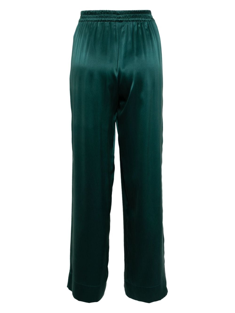 Asceno straight-leg silk trousers - Groen