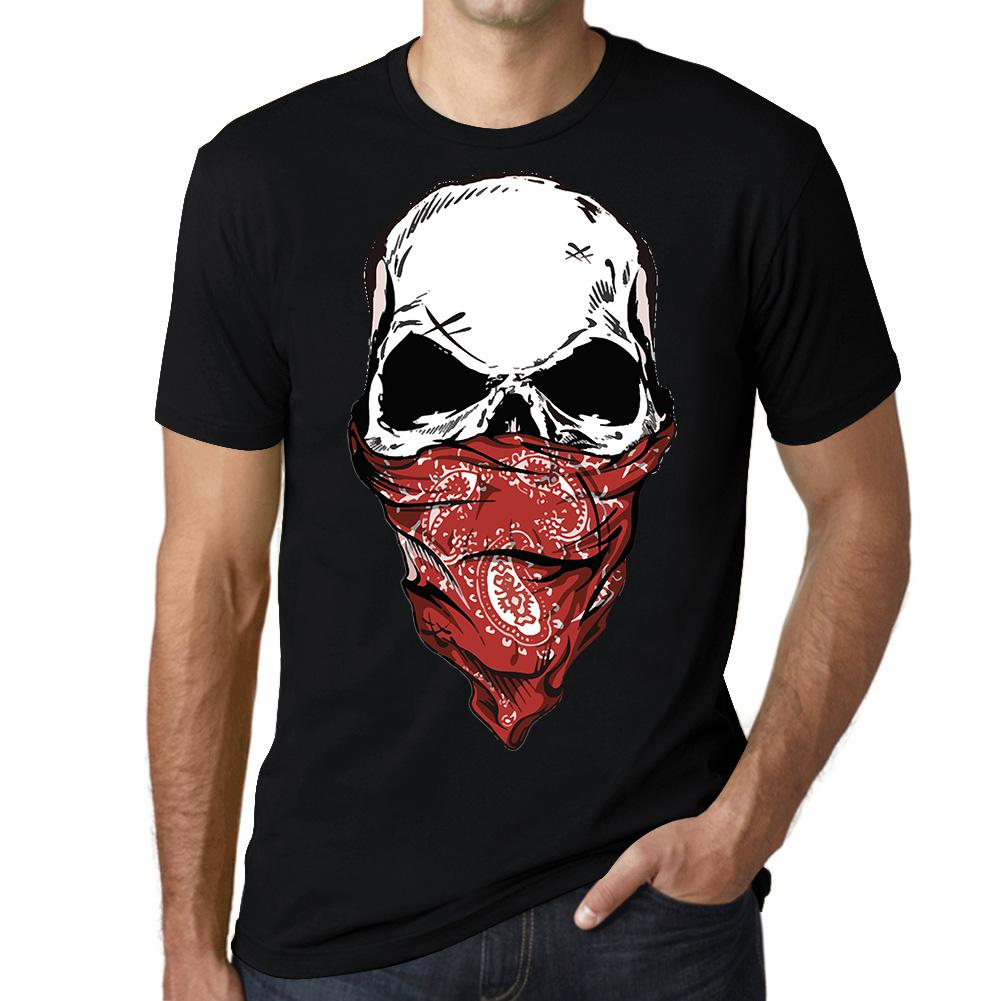 Ultrabasic Grafisch heren T-shirt - Gang Skull - Rood sjaalshirt voor fans