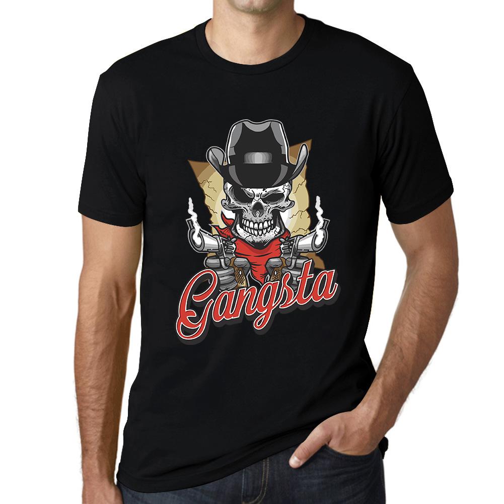 Ultrabasic Grafisch heren T-shirt - Gangsta Skull - Cowboy Gangster Shirt voor heren