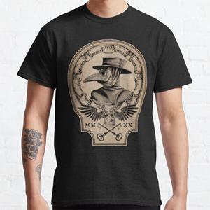 FT T Shirts 100% Katoen Zomer Heren T-shirts Vintage Plague Doctor Gedrukt Casual Top Tees