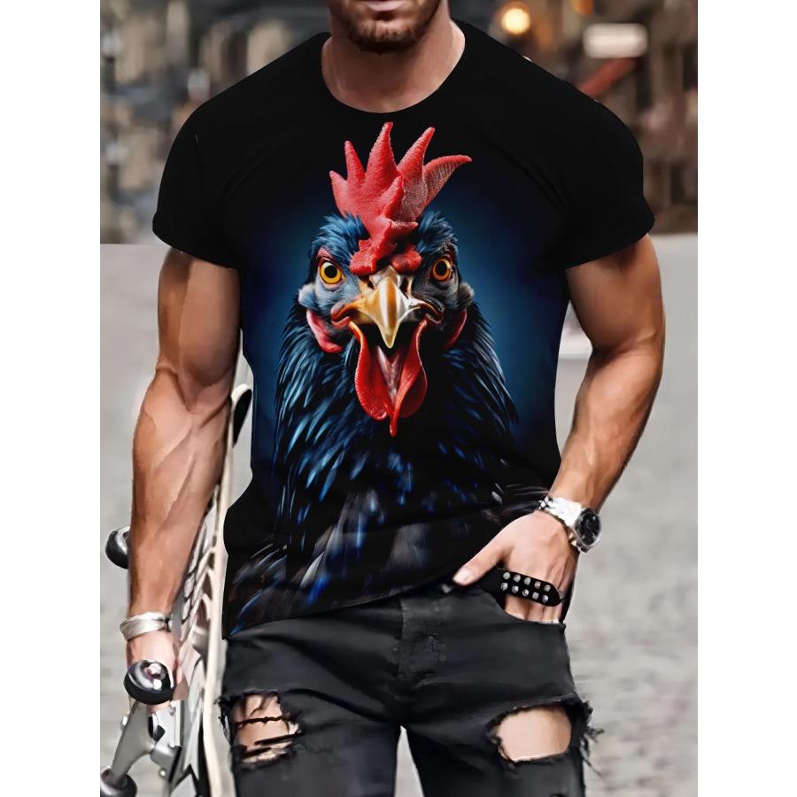 HerSight Short Sleeve Plus Size Summer Tee Men Outfit Back Cock 3d Print T Shirts Mens Casual Sportwear T Shirt Male