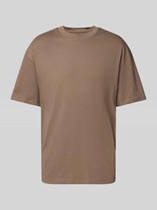 Jack & jones T-shirt met geribde ronde hals, model 'BRADLEY'