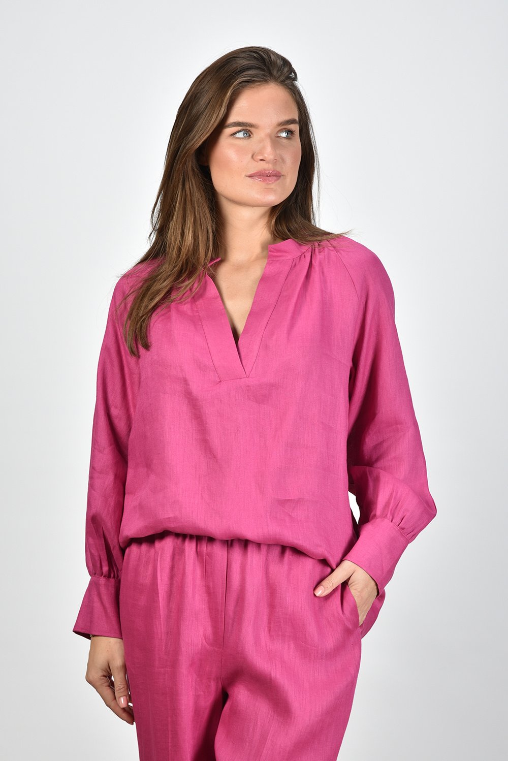 Greek Archaic Kori blouse S24K-14001 roze