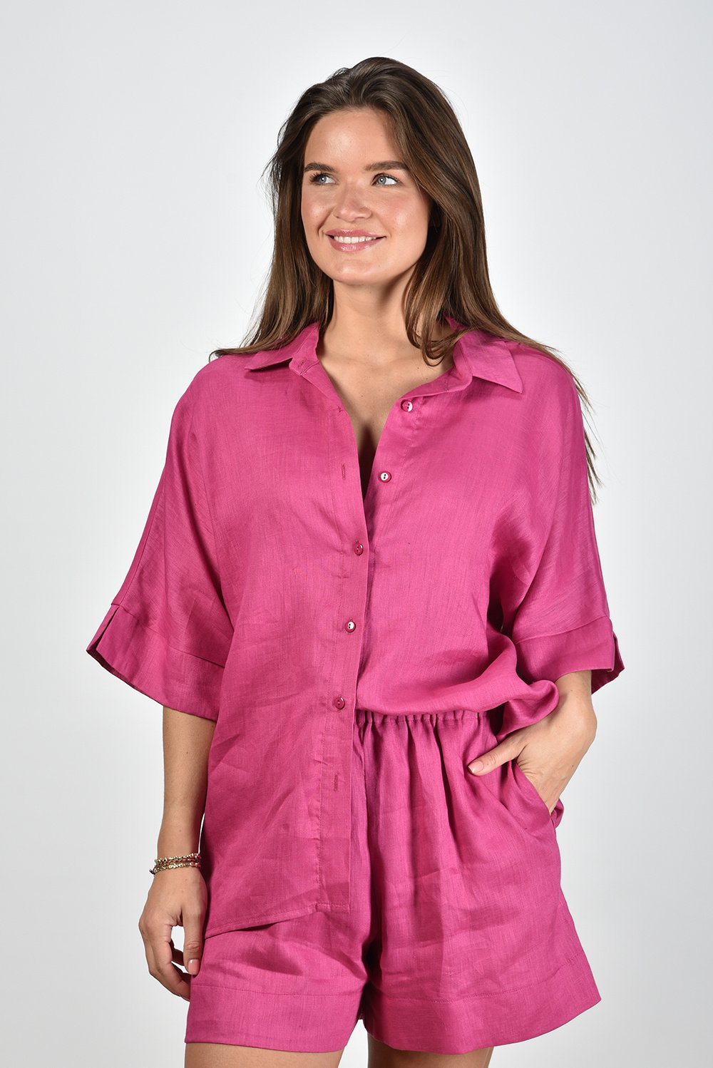 Greek Archaic Kori blouse S24K-150031 roze