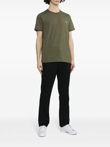 Fred Perry logo-embroidered cotton T-shirt - Groen