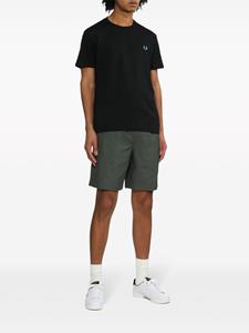 Fred Perry logo-embroidered cotton T-shirt - Zwart