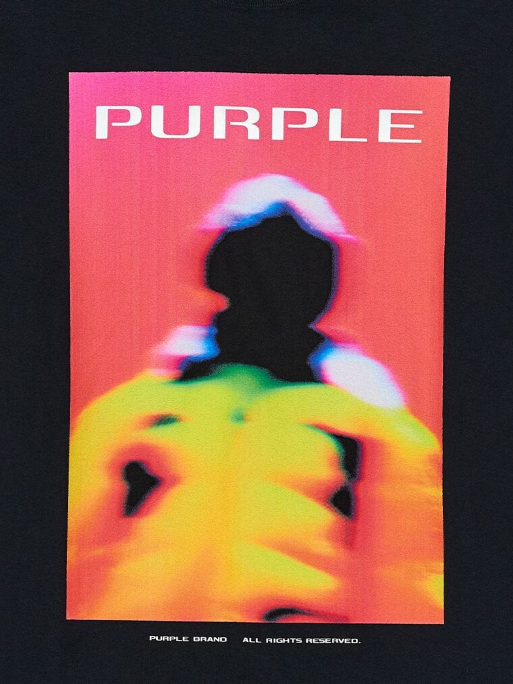 Purple Brand T-shirt met fotoprint - Zwart