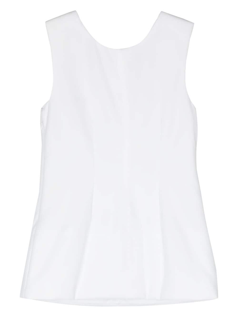 Sportmax padded-panels sleeveless blouse - Wit