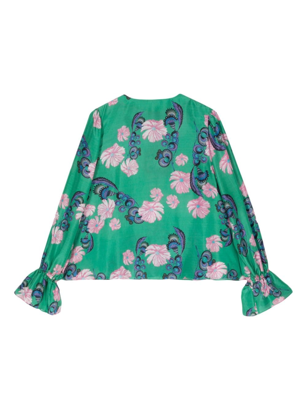 Cynthia Rowley Eden floral cotton blouse - Groen