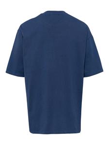 PRESIDENT'S logo-embroidered cotton T-shirt - Blauw