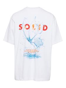 SOLID HOMME logo-print cotton T-shirt - Wit