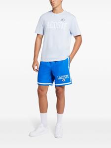 Lacoste logo-print cotton T-shirt - Blauw