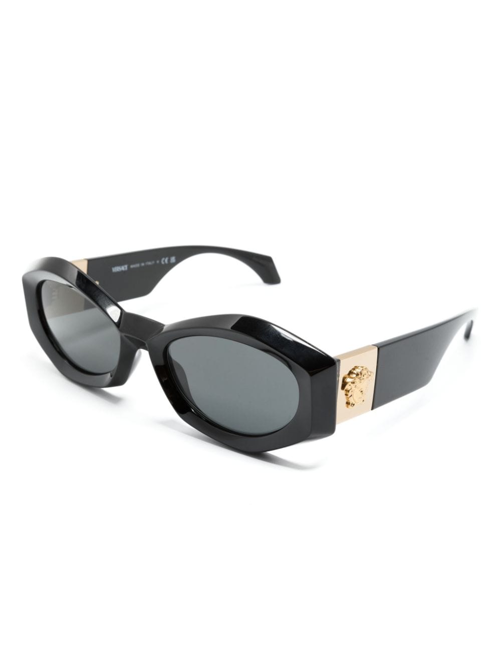 Versace Eyewear Medusa plaque irregular-frame sunglasses - Zwart
