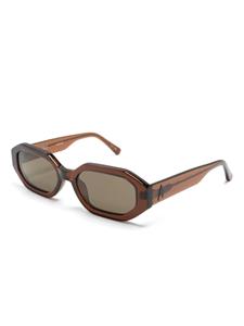 The Attico Irene geometric-frame sunglasses - Bruin