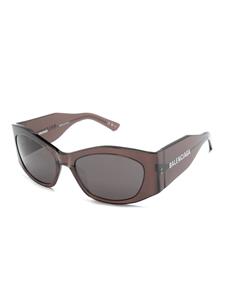 Balenciaga Eyewear transparent geometric-frame sunglasses - Bruin