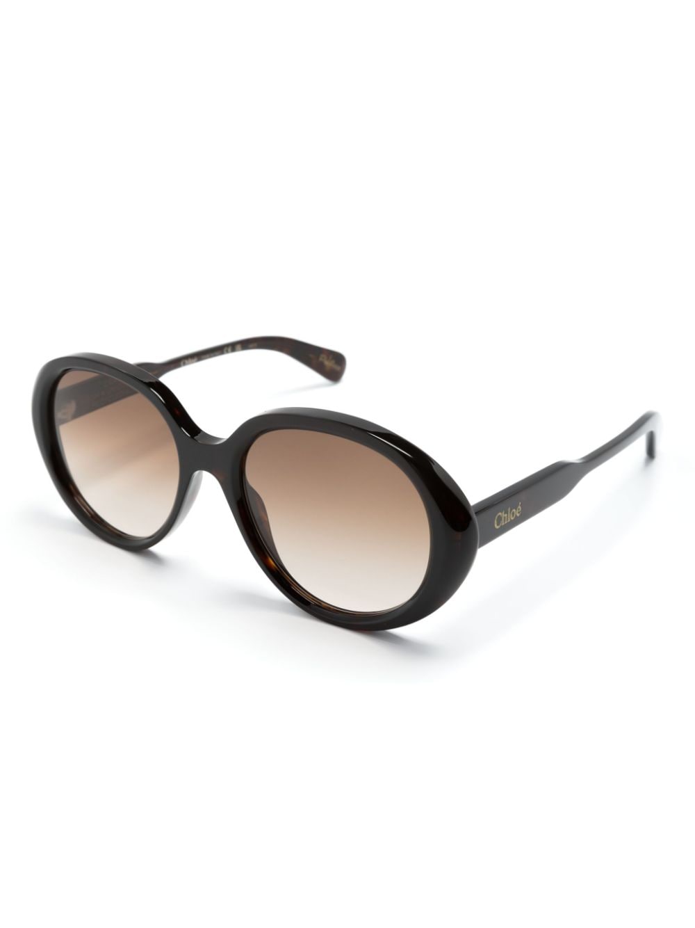 Chloé Eyewear Gayia oval-frame sunglasses - Bruin