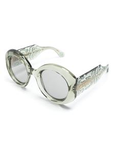 ETRO Paisley round-frame sunglasses - Groen
