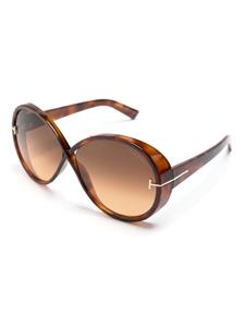 TOM FORD Eyewear Edie oversize-frame sunglasses - Bruin