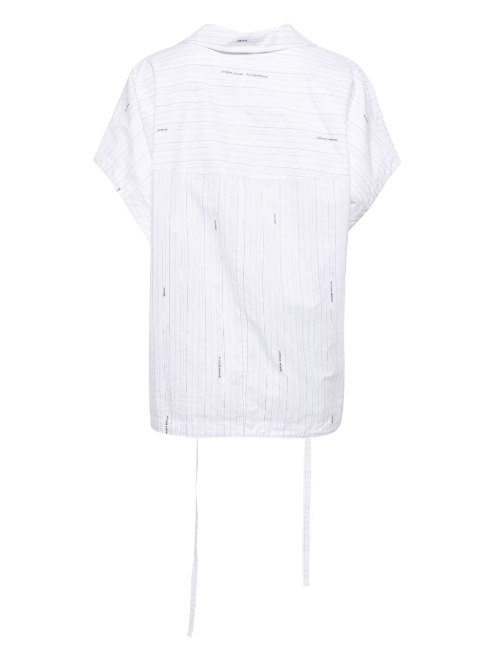 System twisted striped cotton shirt - Wit