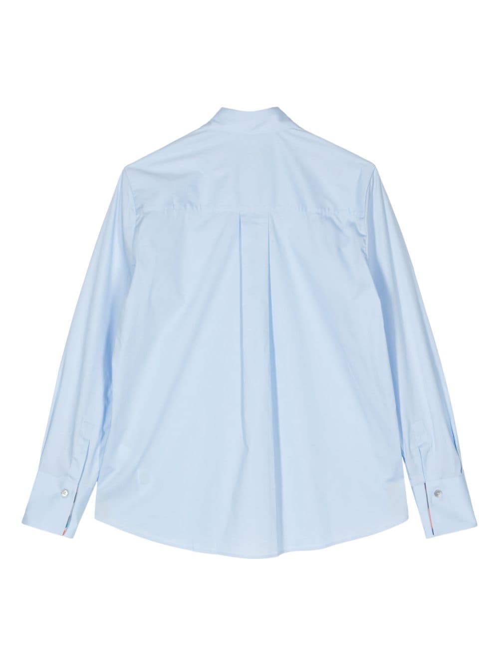 PS Paul Smith contrasting-trim cotton shirt - Blauw