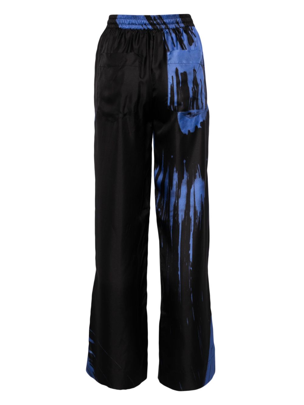 Lee Mathews Pip silk wide-leg trousers - Zwart