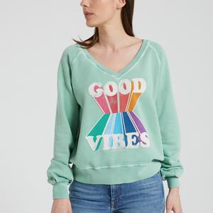 LEON&HARPER Sweater met V-hals SHIVA VIBES