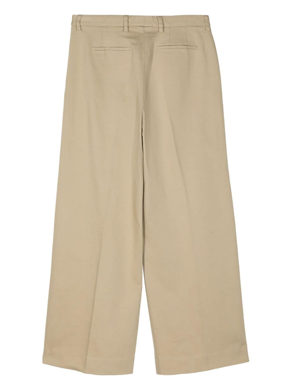 Officine Generale cotton wide-leg trousers - Bruin