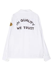 Visvim Keesey slogan-embroidered shirt - Wit