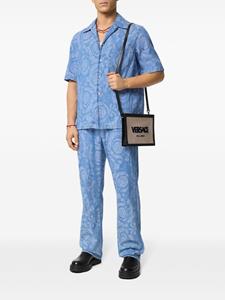 Versace Overhemd met bloemenprint - Blauw