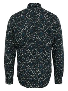 Paul Smith floral-print poplin shirt - Blauw