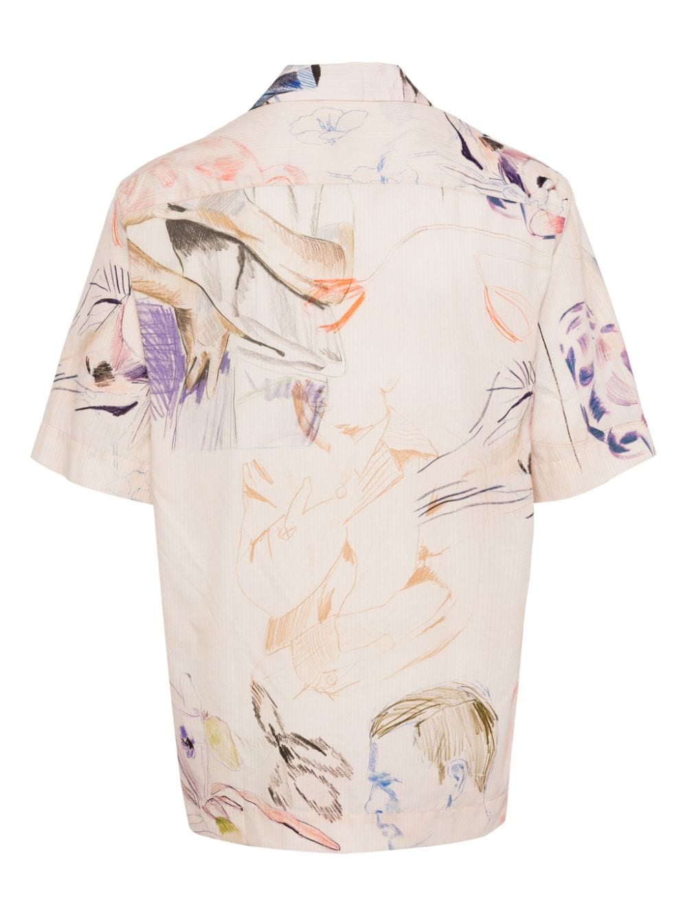 Paul Smith abstract-print cotton shirt - Roze