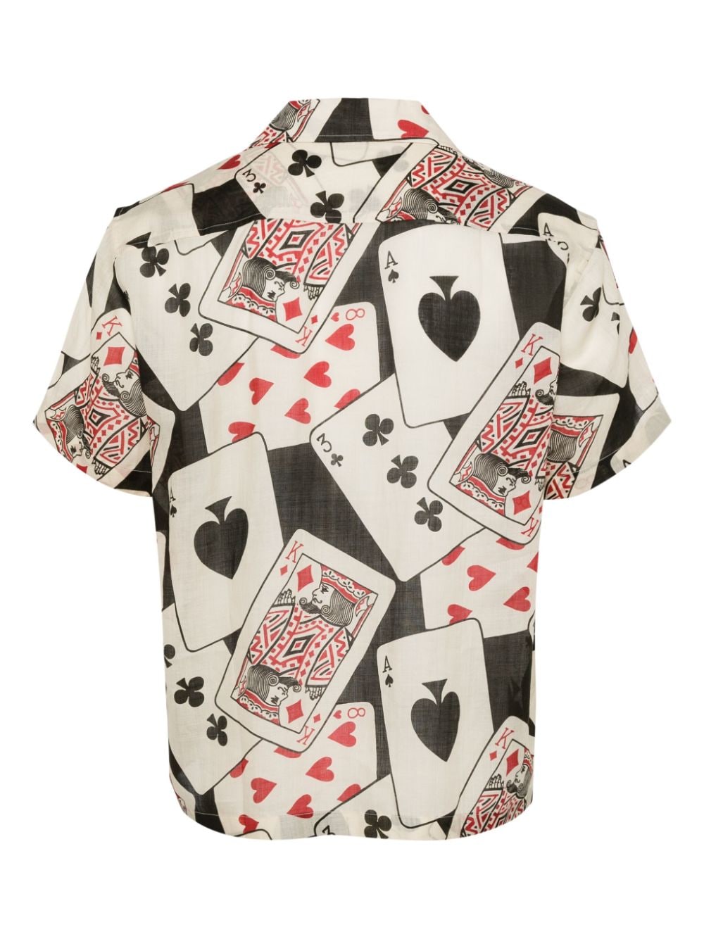 BODE Ace of Spades-print short-sleeve shirt - Zwart