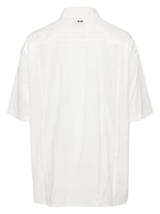 SOLID HOMME logo-plaque cotton shirt - Wit