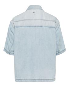 SOLID HOMME classic-collar cotton shirt - Blauw