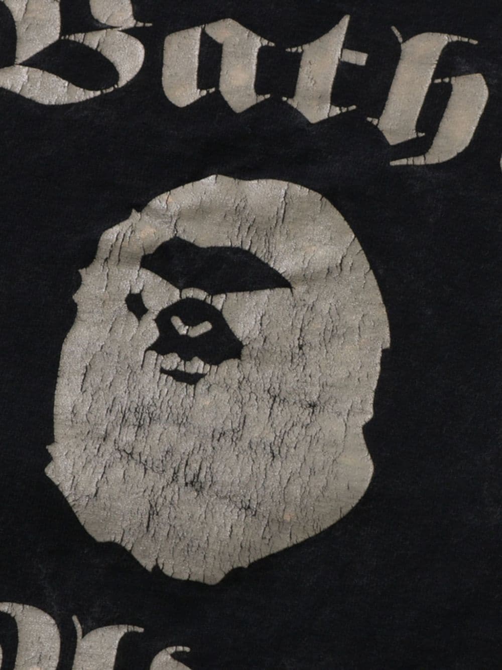 A BATHING APE logo-print cotton T-shirt - Zwart