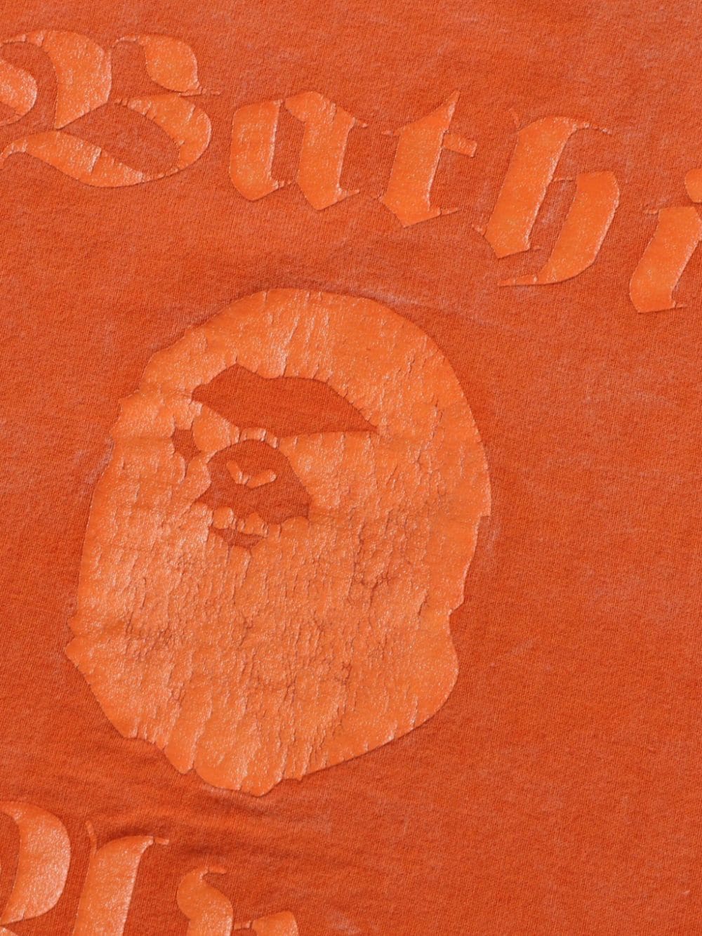 A BATHING APE logo-print cotton T-shirt - Oranje